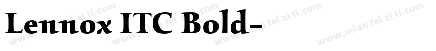 Lennox ITC Bold字体转换